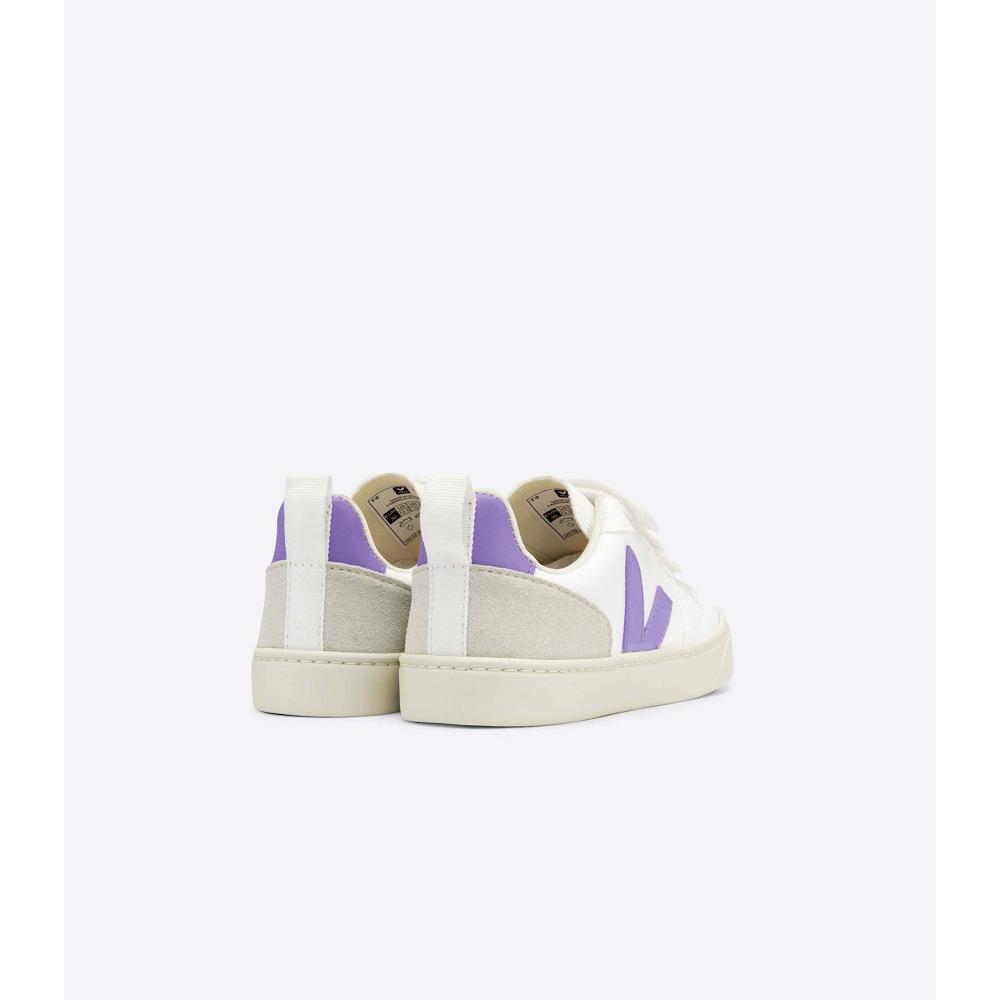 Veja V-10 CWL Kids' Shoes White/Purple | NZ 779FDN